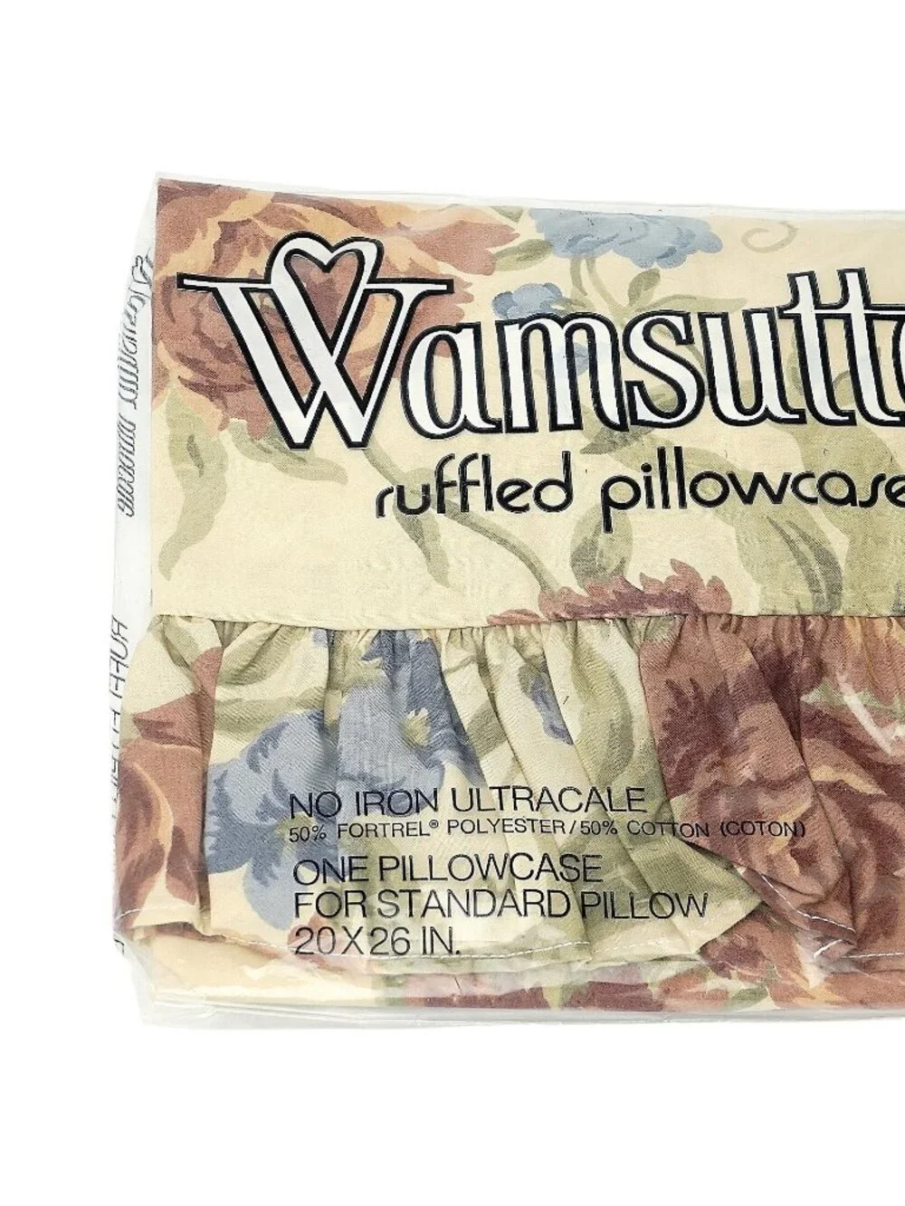 Wamsutta Ruffled Pillowcase Standard Size Calvin Klein Samarkind New Old Stock